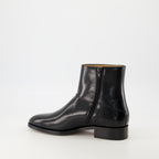 Stivali e stivaletti Stivali alla Caviglia in Pelle Pat Valentino Garavani Nero Homme