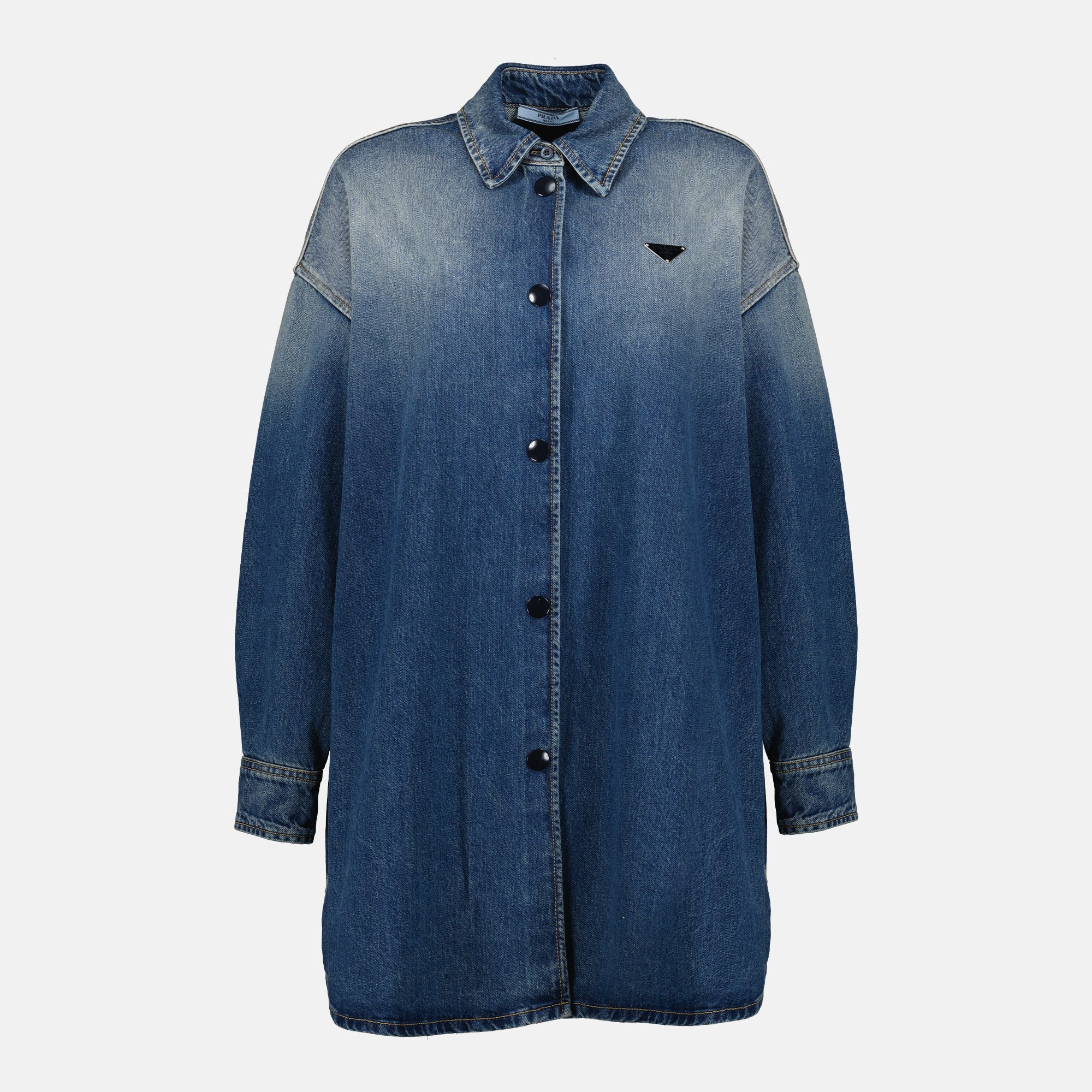 Chemises Denim Shirt Prada Bleu Femme