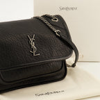 Sacs à main et épaule ニキミニブラックレザー バッグ Saint Laurent Noir Femme