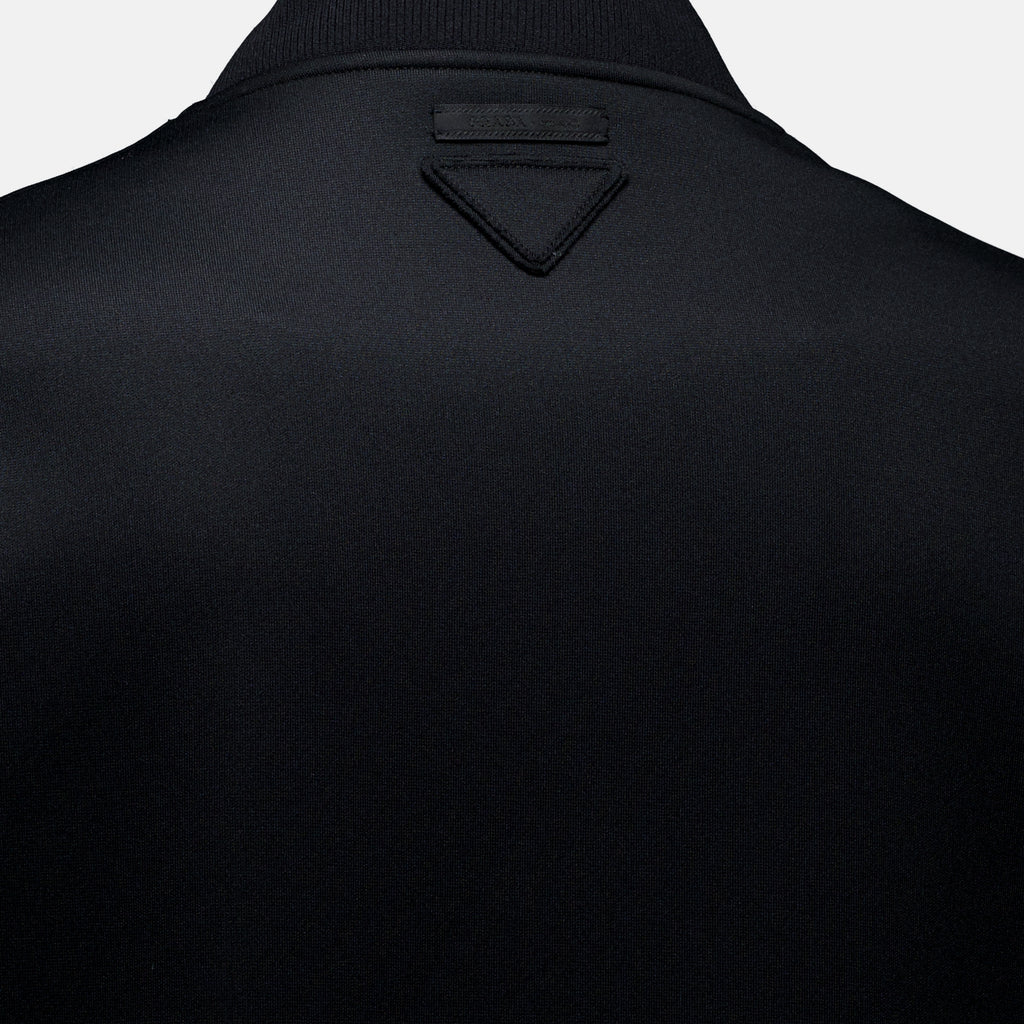 Vestes Casaco de Tecido Preto Prada Noir Homme