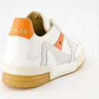 Sneaker Baskets en cuir et nubuck New Lab Orange Unisex