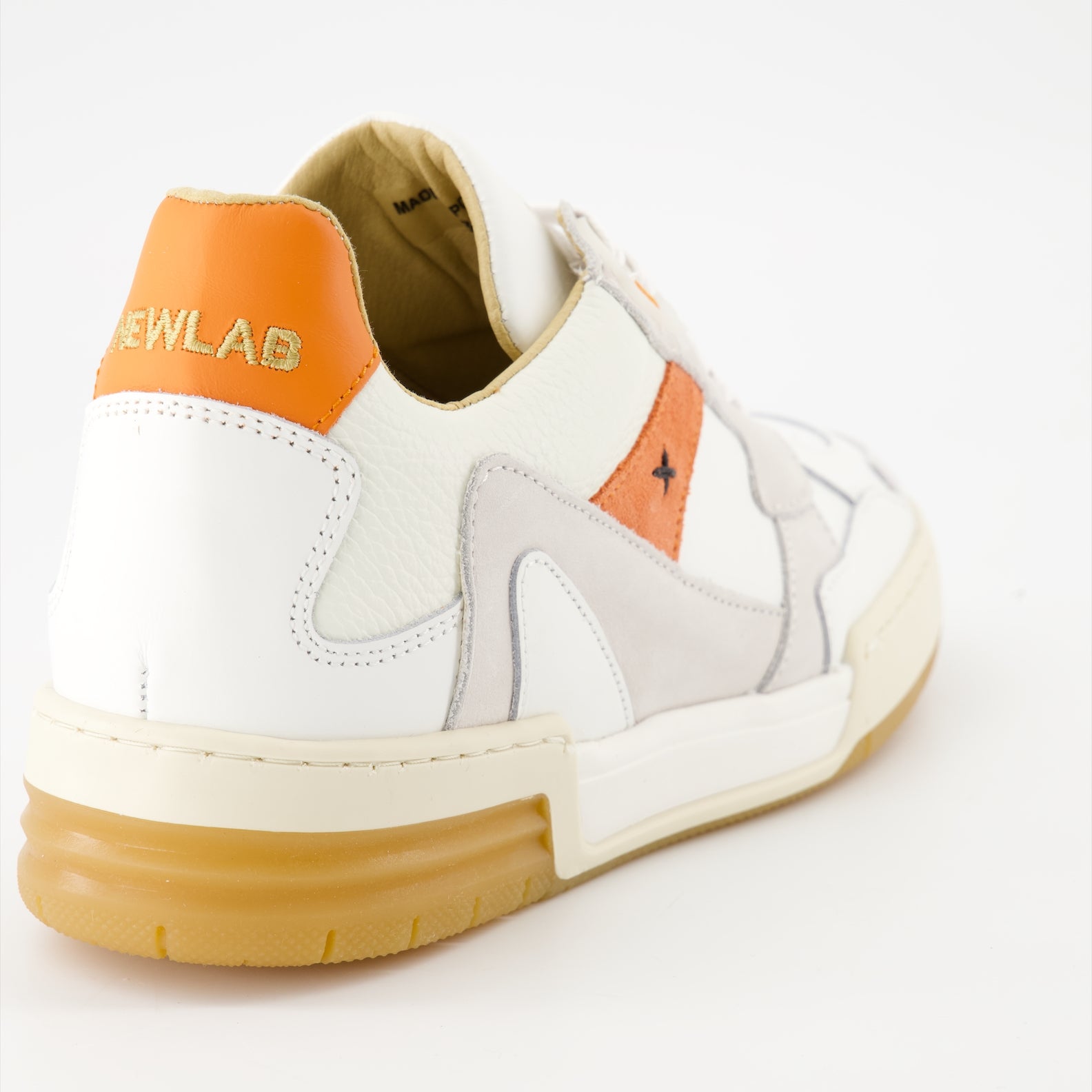 Sneaker Baskets en cuir et nubuck New Lab Orange Unisex