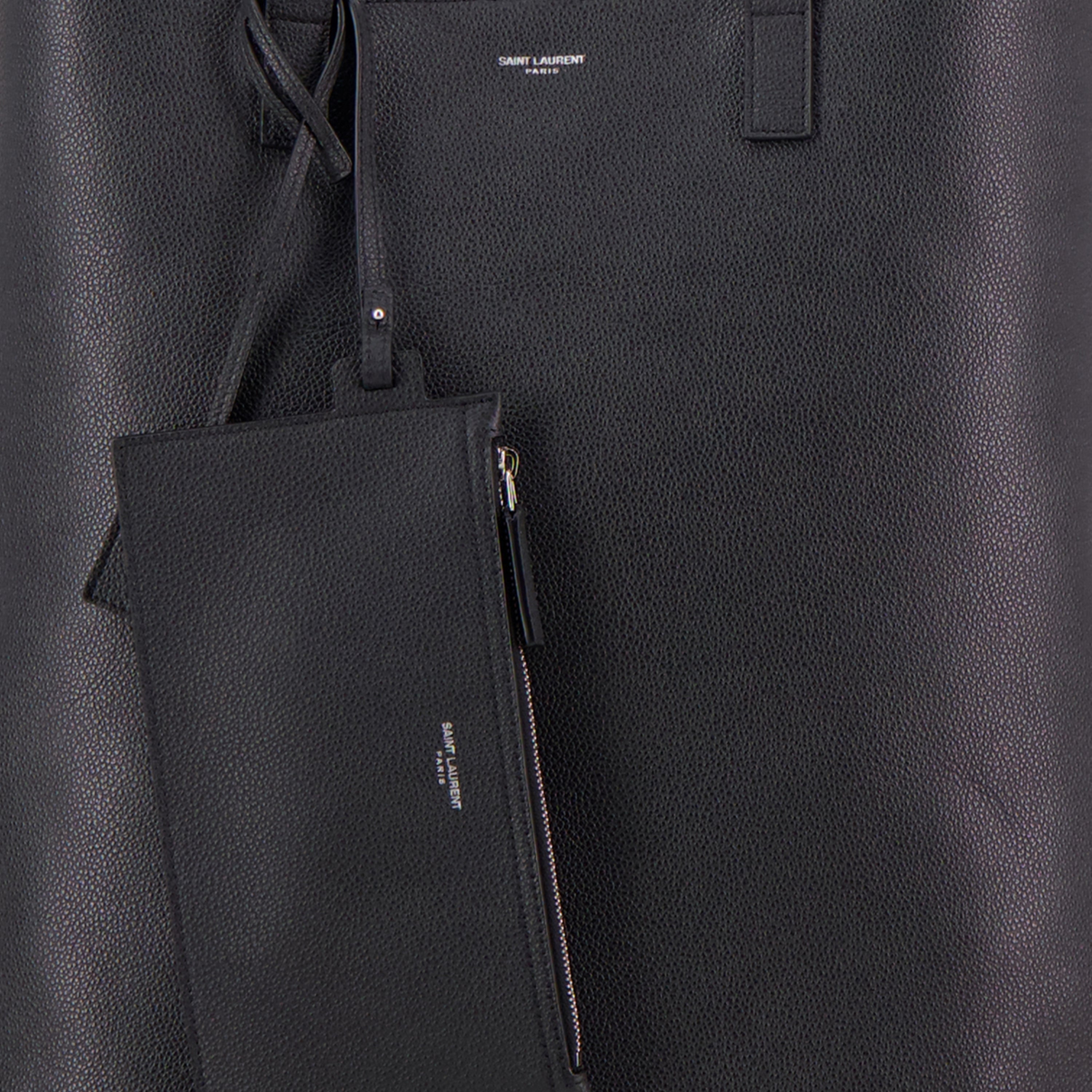 Borse tote Sac cabas bold en cuir Saint Laurent Nero Homme