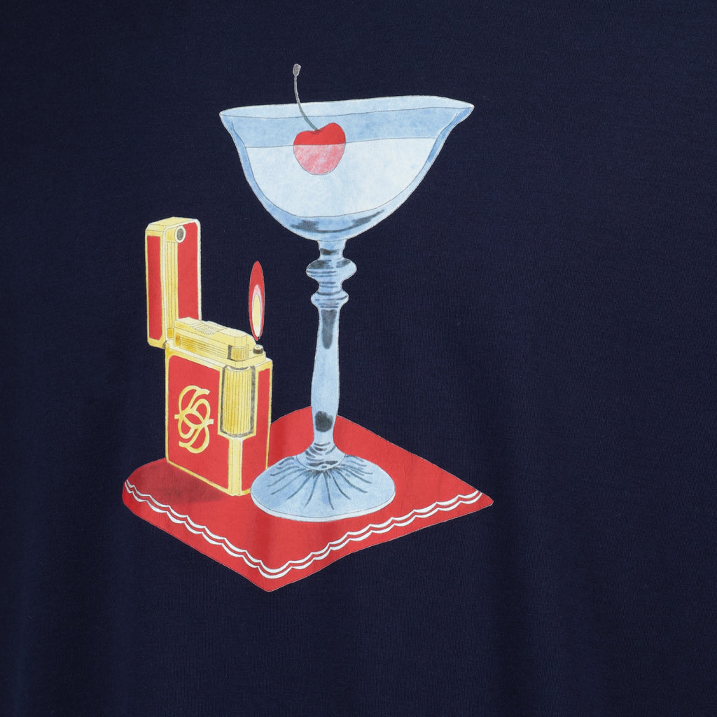 Bild des Drole De Monsieur Navy Blue Cocktail T-Shirts für Herren - Frühling-Sommer 2026 - Detaillierte Ansicht 2