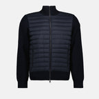 Jaquetas Casaco Estofado Bicolor Moncler Azul escuro Homme