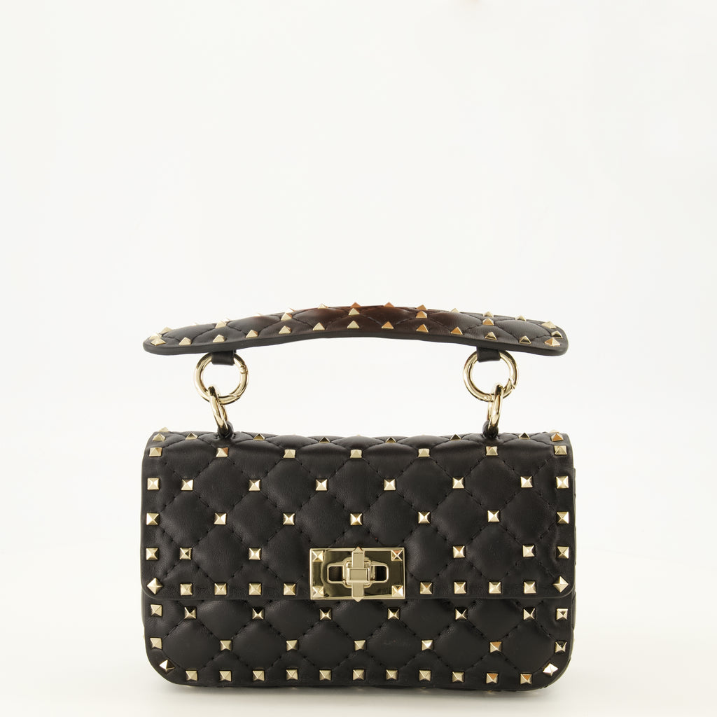 Sacs à main et épaule Rockstud Spike Kleine Schwarze Tasche Valentino Garavani Noir Femme