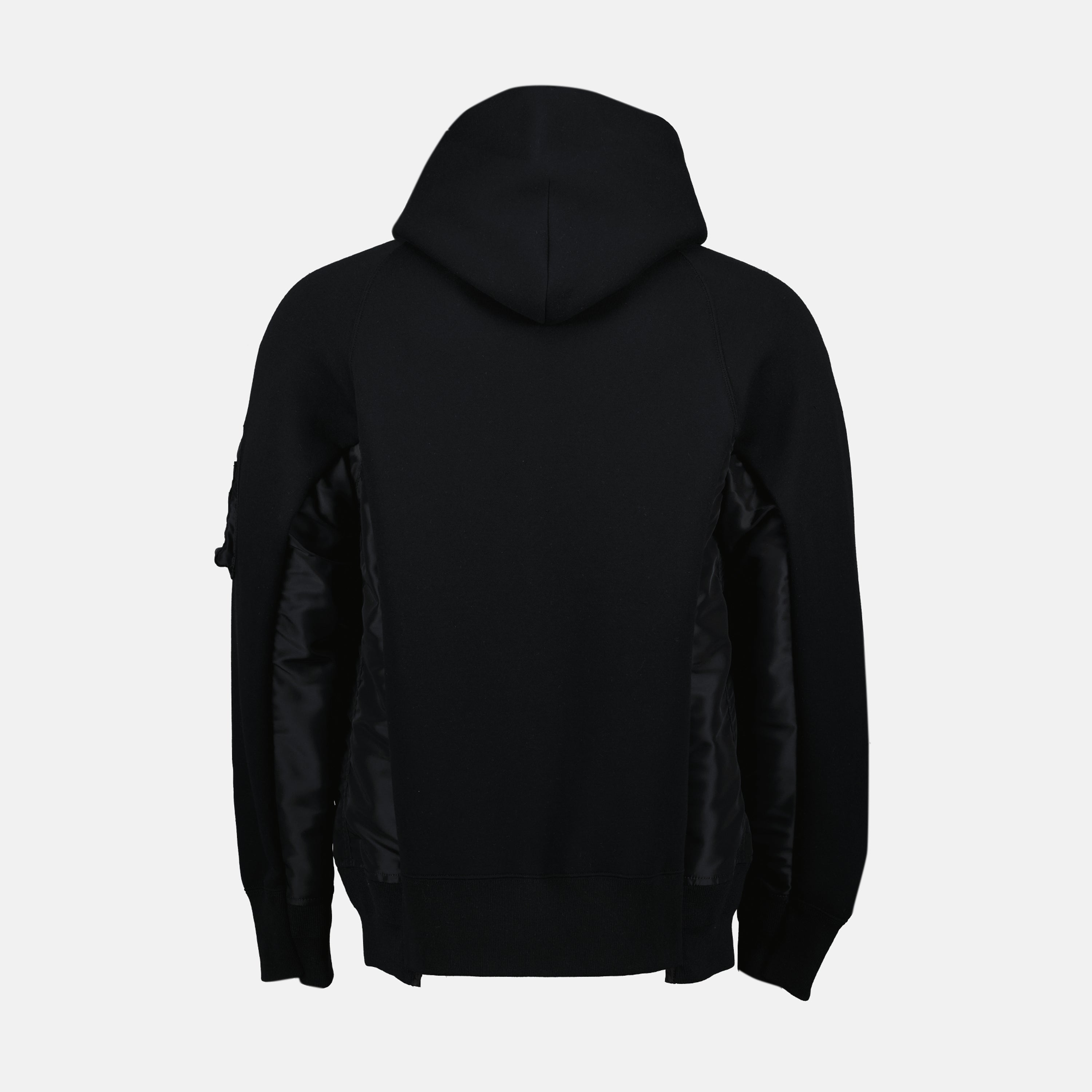 Sweatshirts Sweat zippée bi-matière Sacai Noir Homme