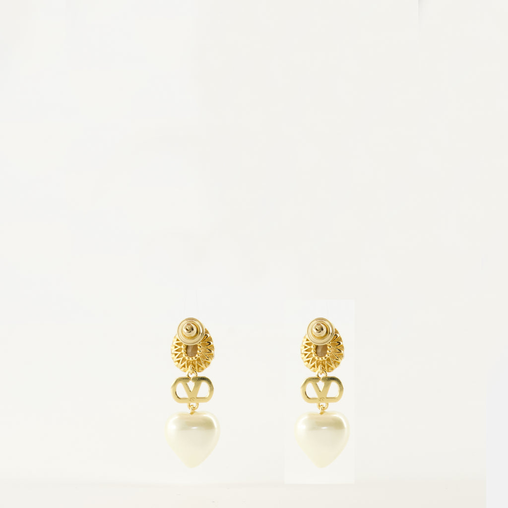 Immagine dell'articolo orecchini VLogo a forma di cuore in smalto e cristalli del marchio Valentino Garavani per Donna - Collezione Primavera-Estate 2026 - Vista Posteriore