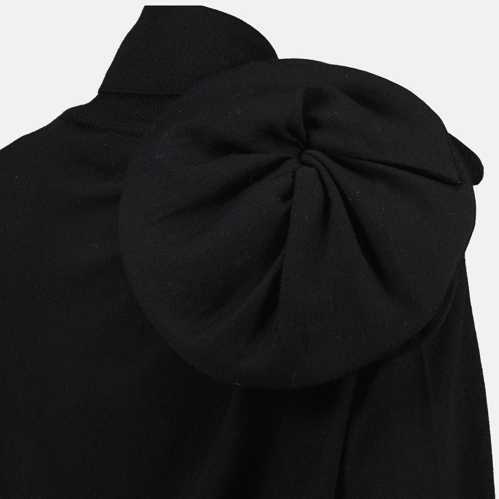 Immagine del maglione nero a collo alto del marchio Moschino per Donna - Stagione Autunno-Inverno 2025 - Vista Dettagliata_2