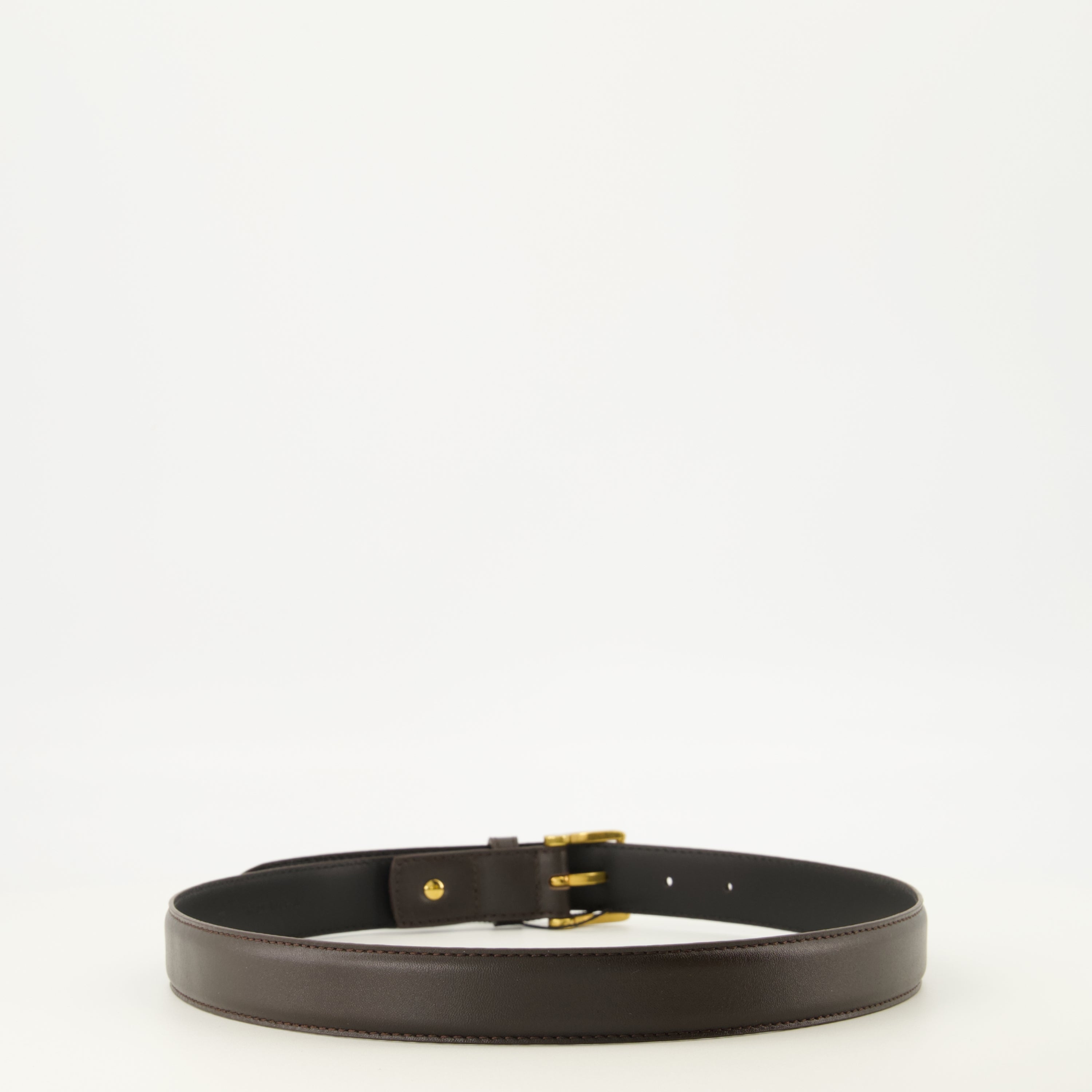 Ceintures Brown Leather AMI Heart Belt Ami PARIS Marron Unisexe