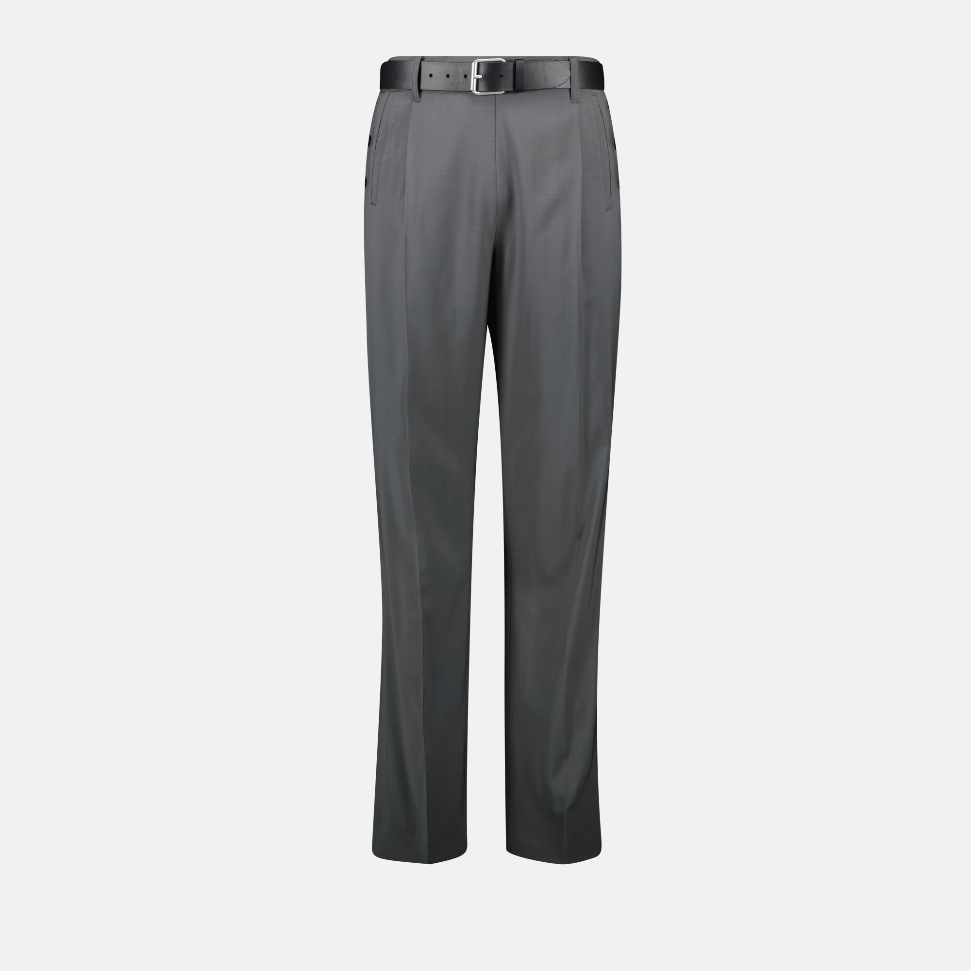 Pants Gray Wool Pants Moschino Gray Femme