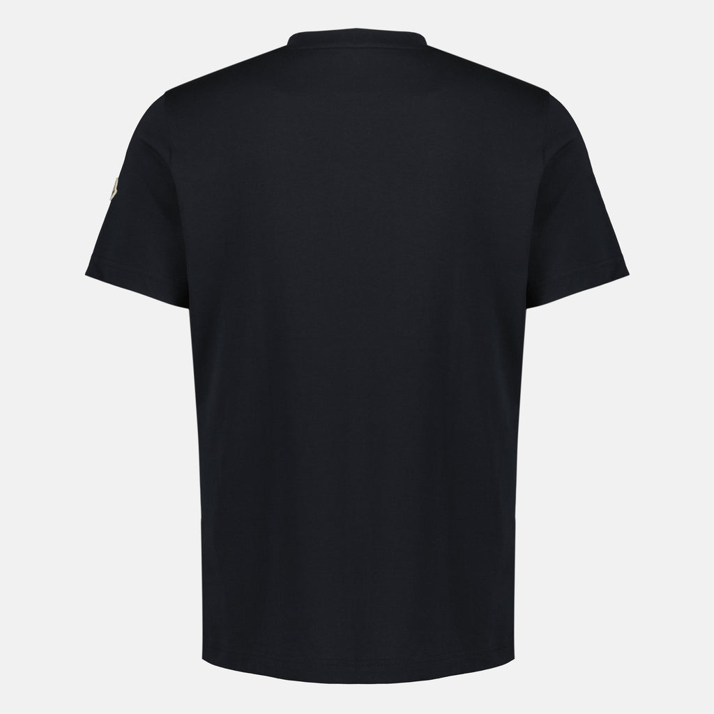T-shirts 네이비 스트라이프 로고 코튼 티셔츠 Moncler Bleu foncé Homme