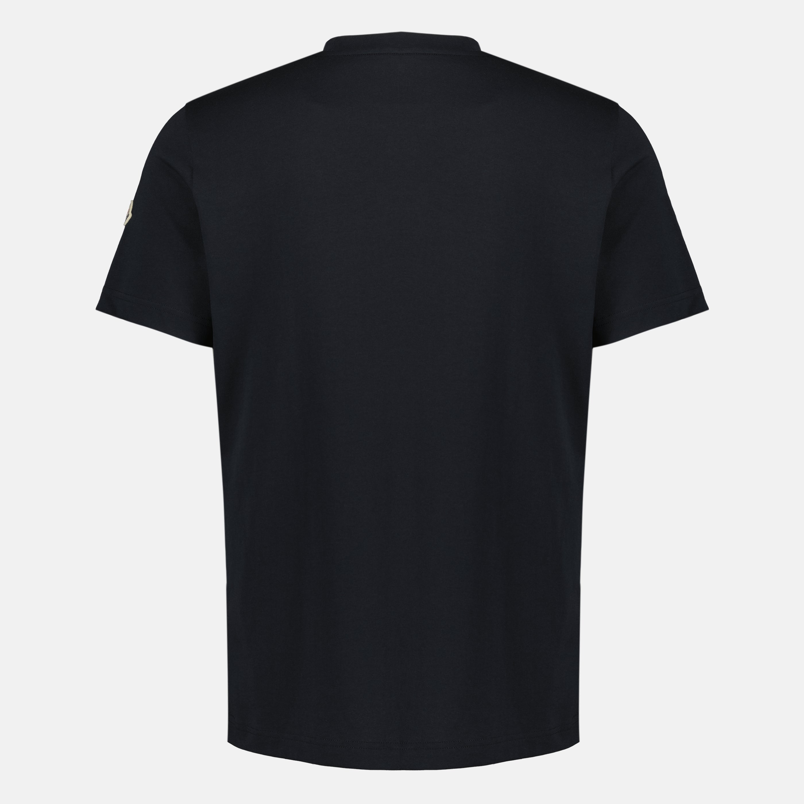T-shirts 네이비 스트라이프 로고 코튼 티셔츠 Moncler Bleu foncé Homme