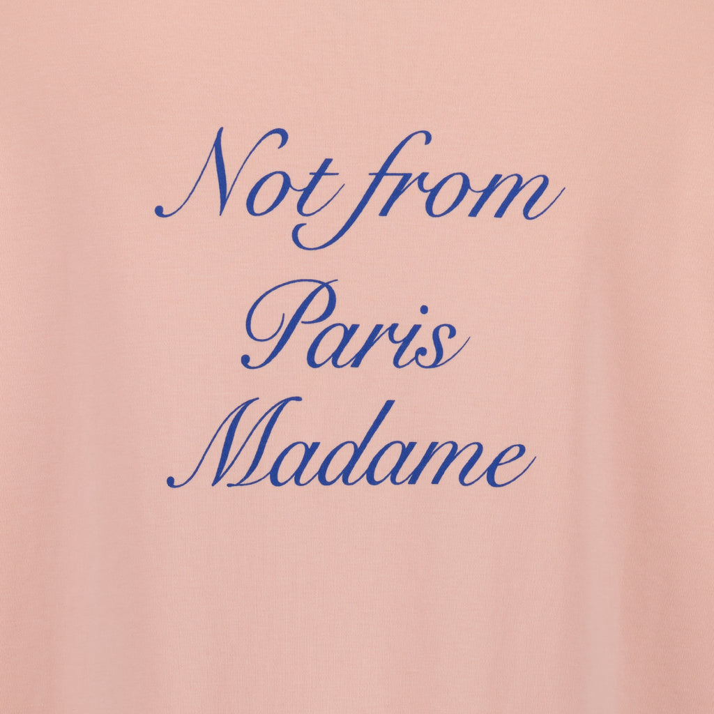 Tシャツ カースィブスローガンTシャツ Drole De Monsieur ピンク メンズ