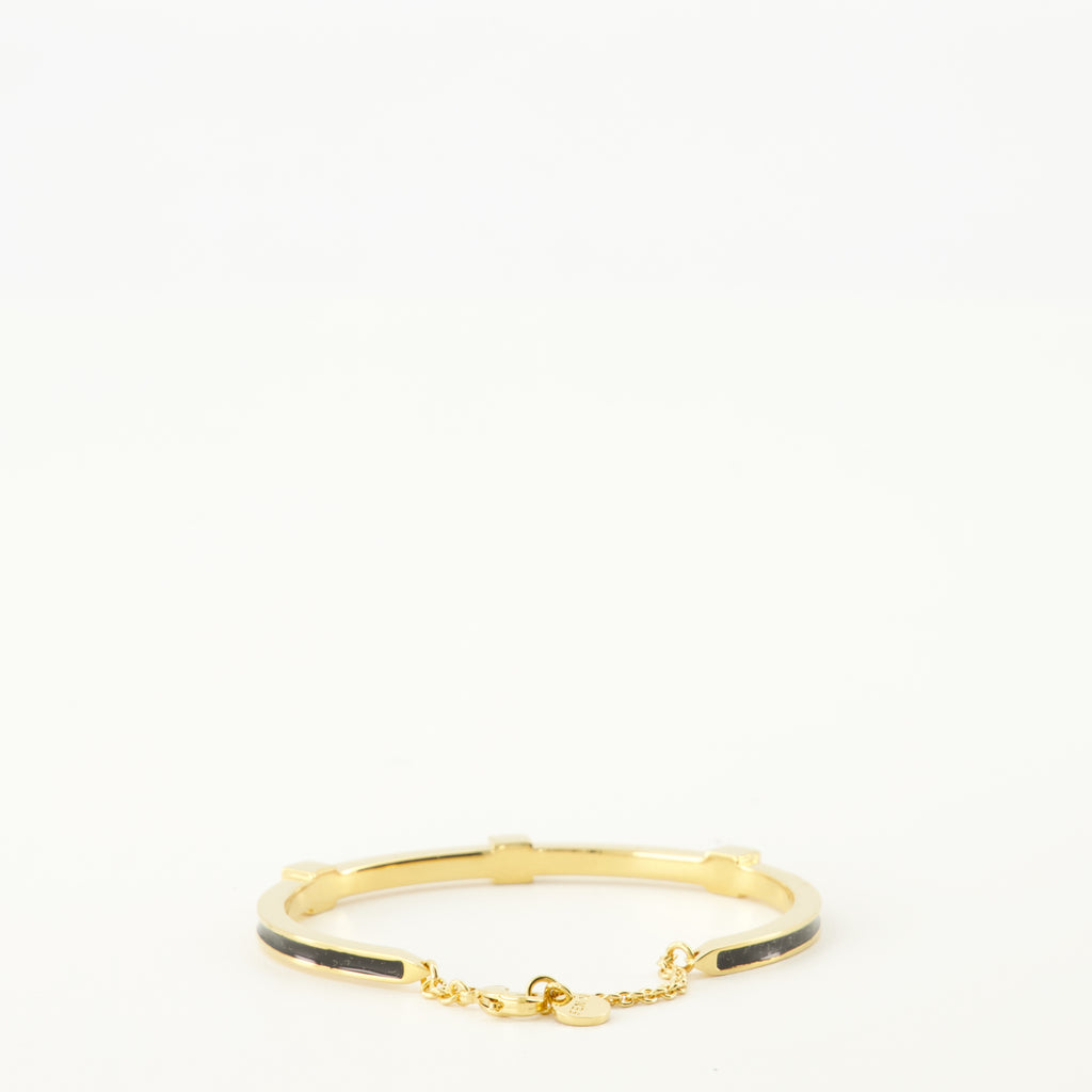 Image of the Forever Fendi gold and black bracelet from the Fendi brand for Women - Spring-Summer 2026 - Back View