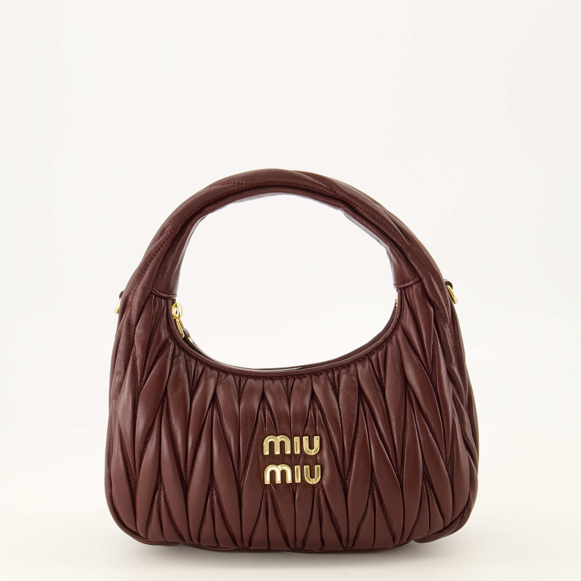 Sacs à main et épaule Hobo Wander Bag Bordeaux Miu Miu Bordeaux Femme