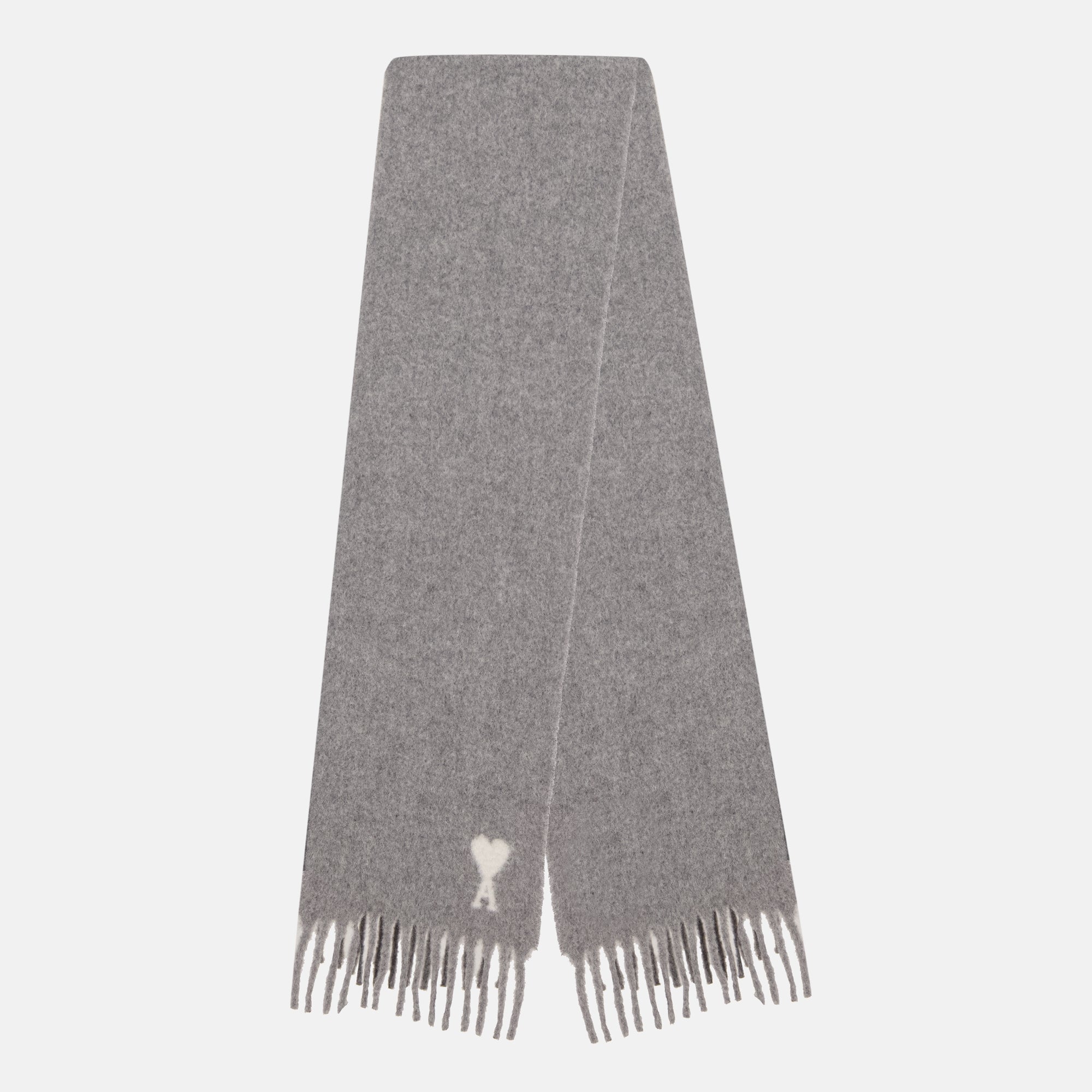 Image of the AMI heart scarf from the brand Ami PARIS for Unisex - Fall-Winter 2025 - Front View
