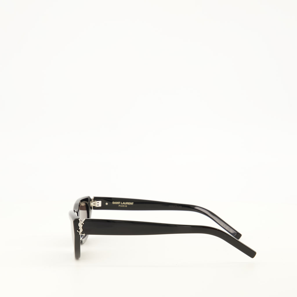Lunettes SL M126 Schwarze Sonnenbrille Saint Laurent Noir Femme