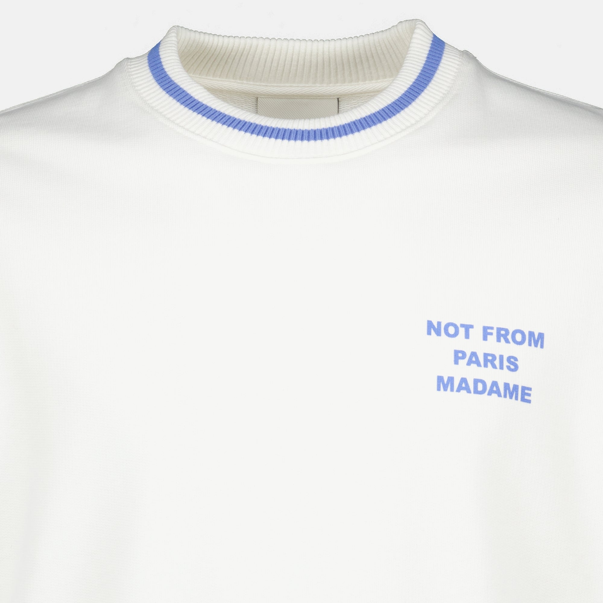 Sweatshirts Sport Slogan White Sweatshirt Drole De Monsieur Blanc Homme