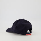 Cappelli, berretti e beanie Cappello in Pelle con Logo Moncler Blu scuro Homme