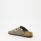 Scarpe aperte Claquettes Arizona Birko-Flor Birkenstock Cachi Homme