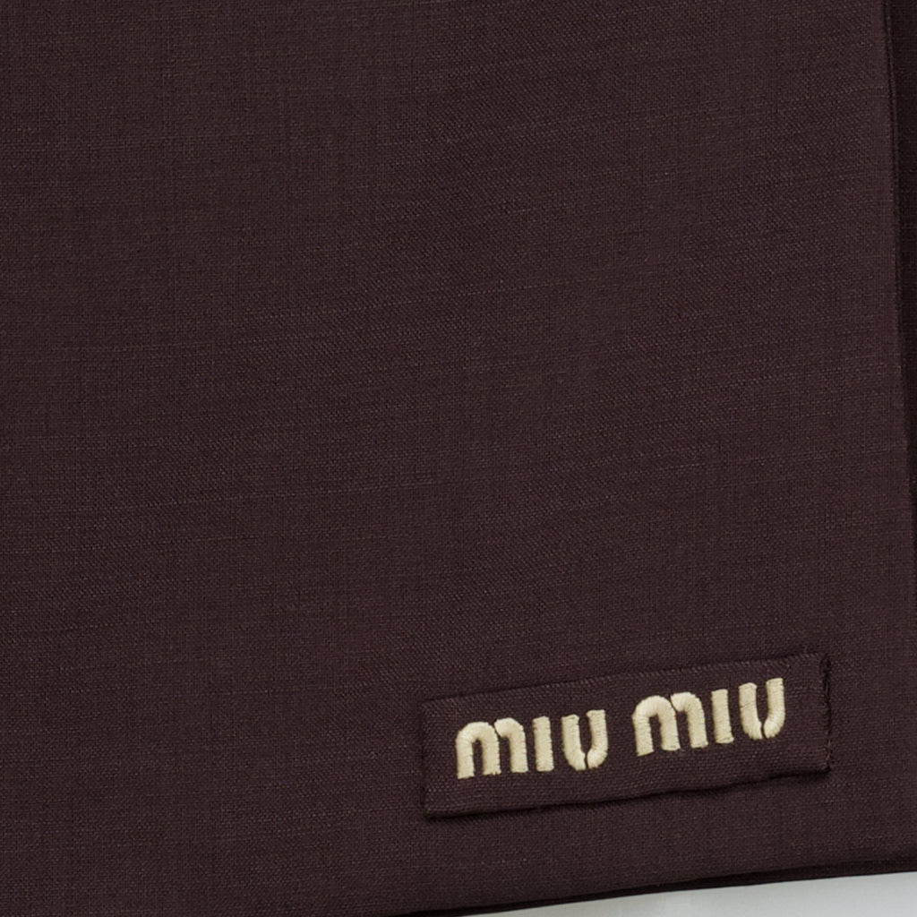 Jupes Mini jupe en mohair kid marron Miu Miu Marron Femme