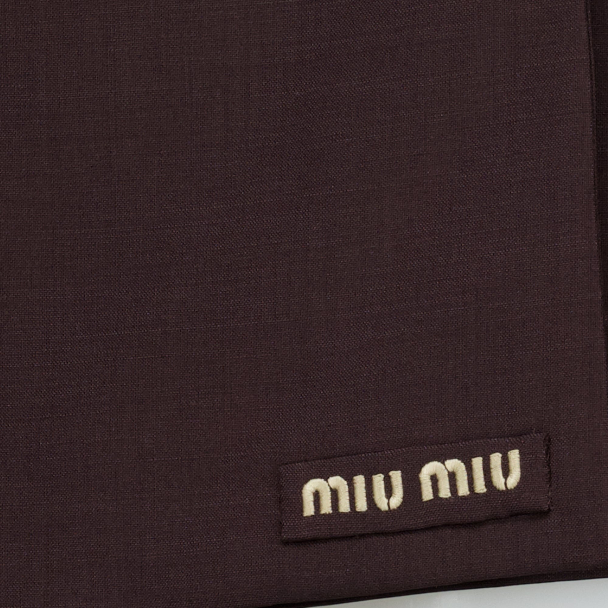 Jupes Mini jupe en mohair kid marron Miu Miu Marron Femme