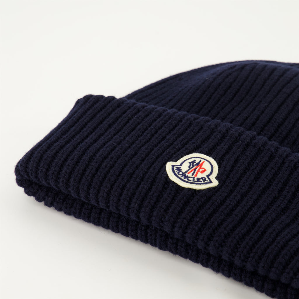 Chapeaux, casquettes et bonnets Bonnet en laine et cachemire Moncler Bleu Homme