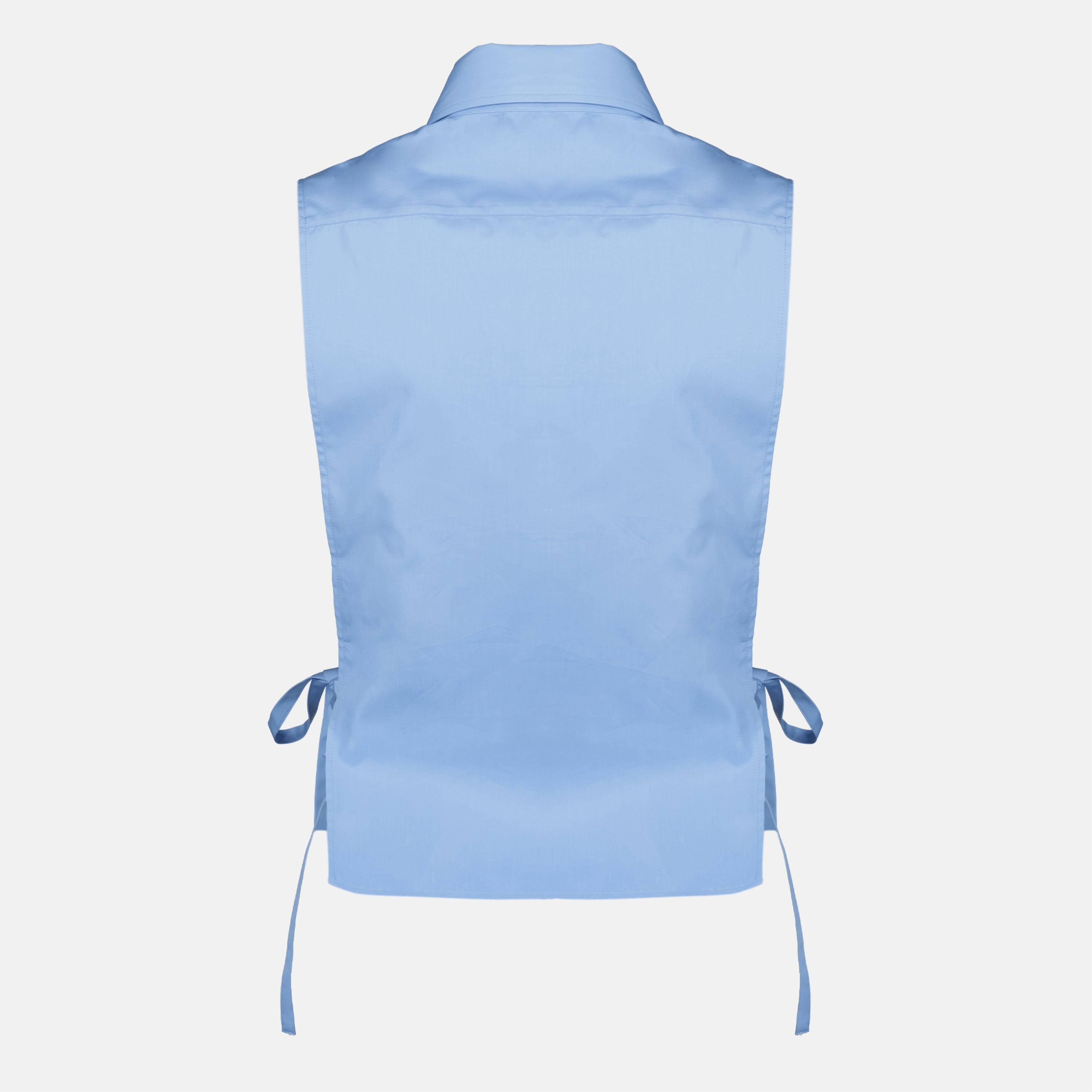 Chemises Camisa de Popelín Azul Miu Miu Bleu Femme