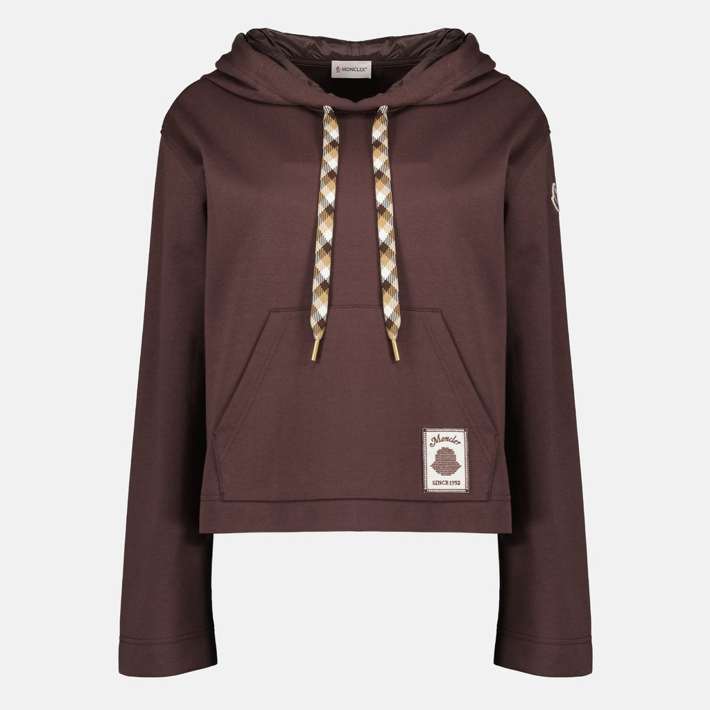 Sweatshirts 브라운 후드티 Moncler Marron Femme