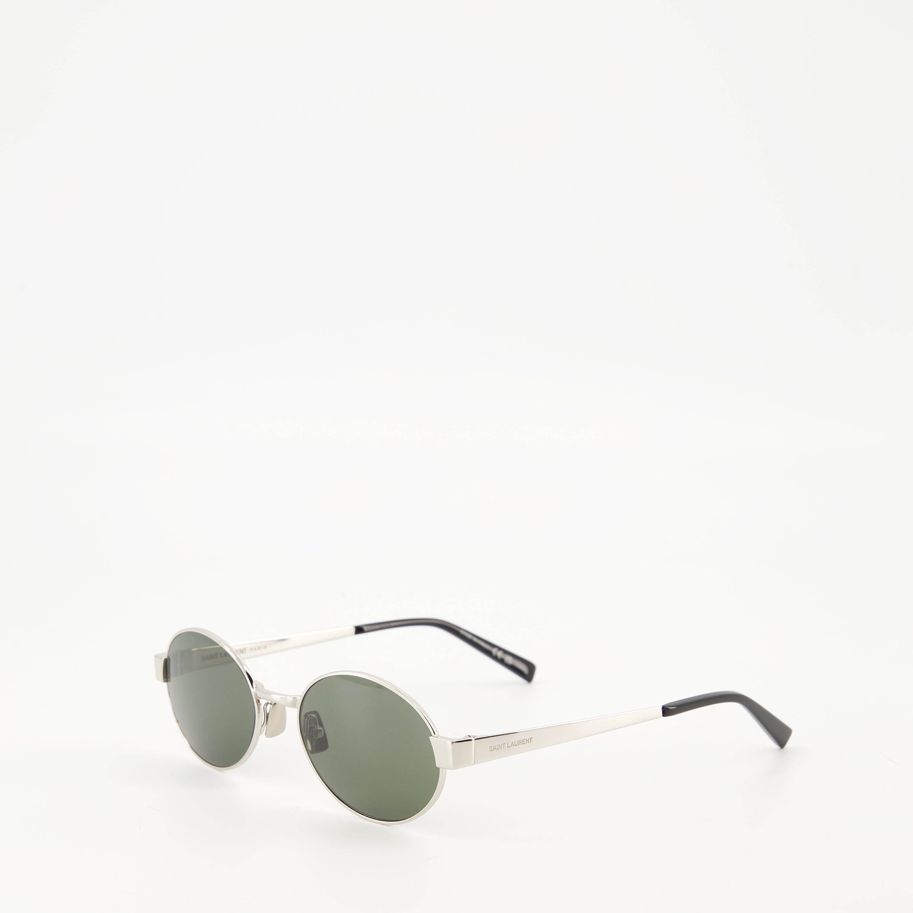 Saint Laurent Women Sunglasses Silver Grey Oval SL692 002 BRAND NEW Saint Laurent Sunglasses Women main image 2