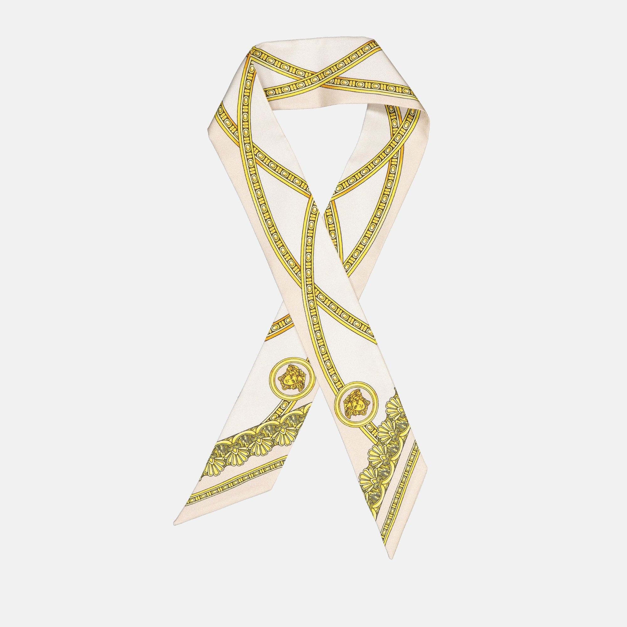 Scarves and gloves Bandeau en soie Versace Gold Femme