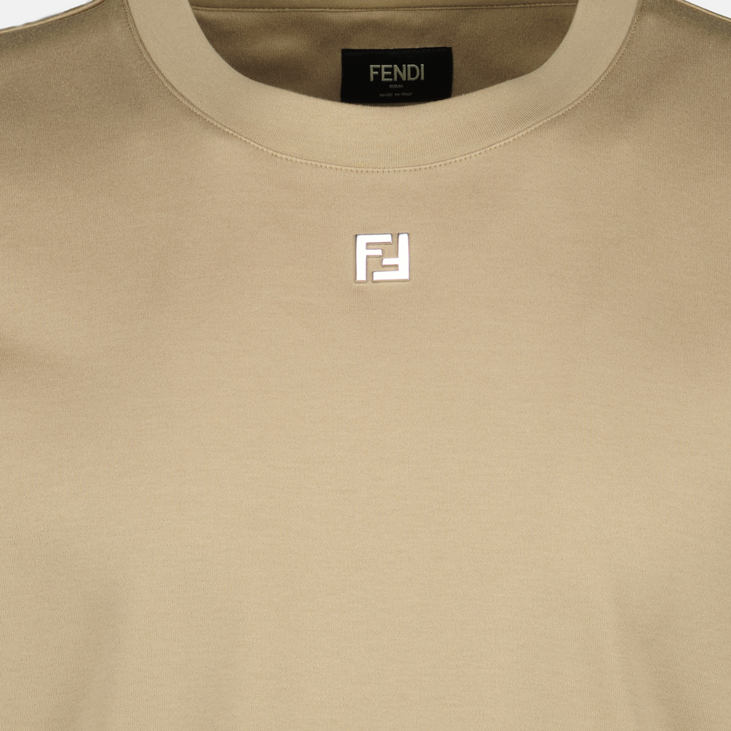 T-shirts Cotton T-shirt Fendi Beige Men