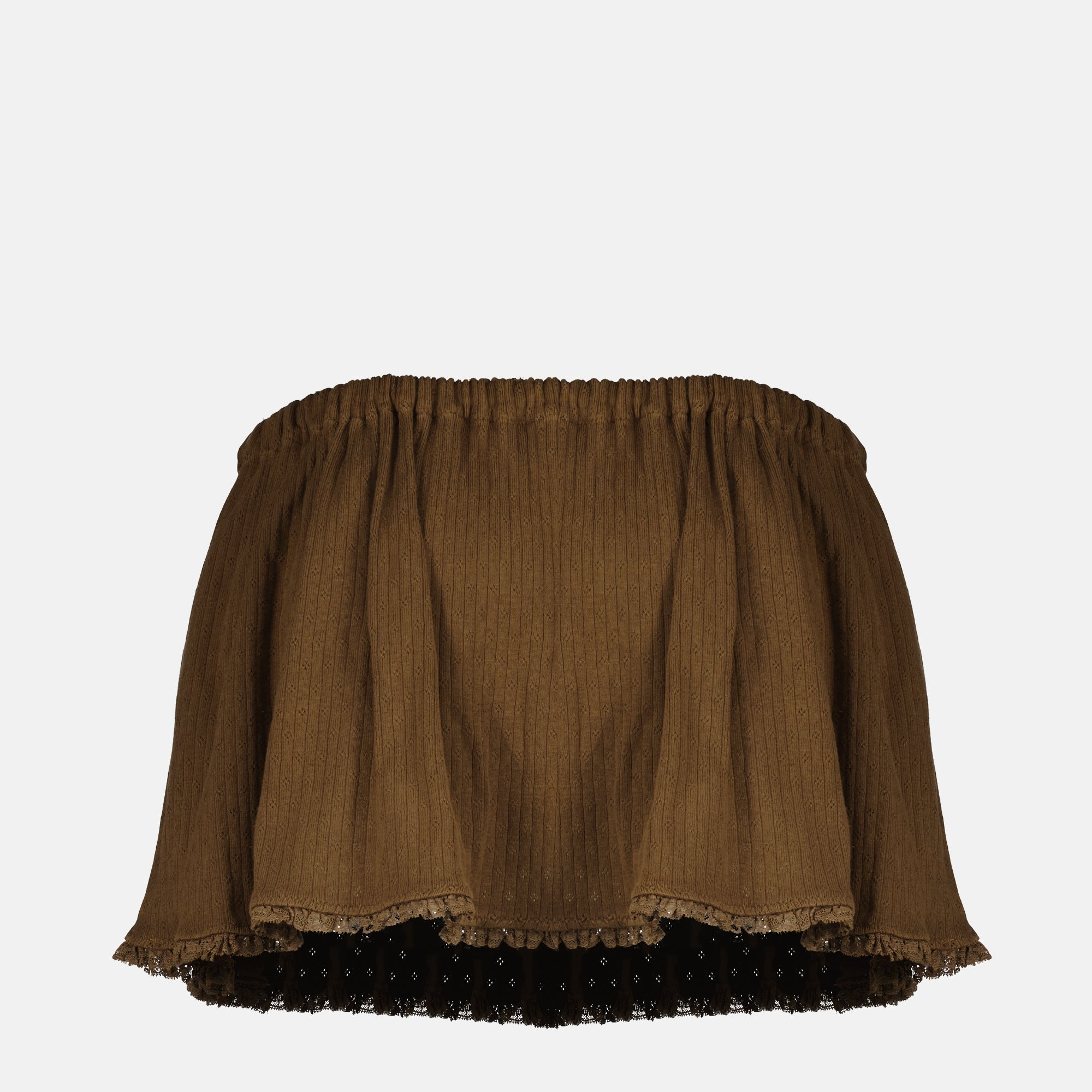Jupes Mini jupe marron en coton Miu Miu Marron Femme