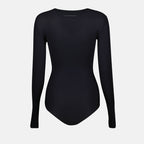 Tops Long Sleeve Bodysuit Mm6 Black Femme