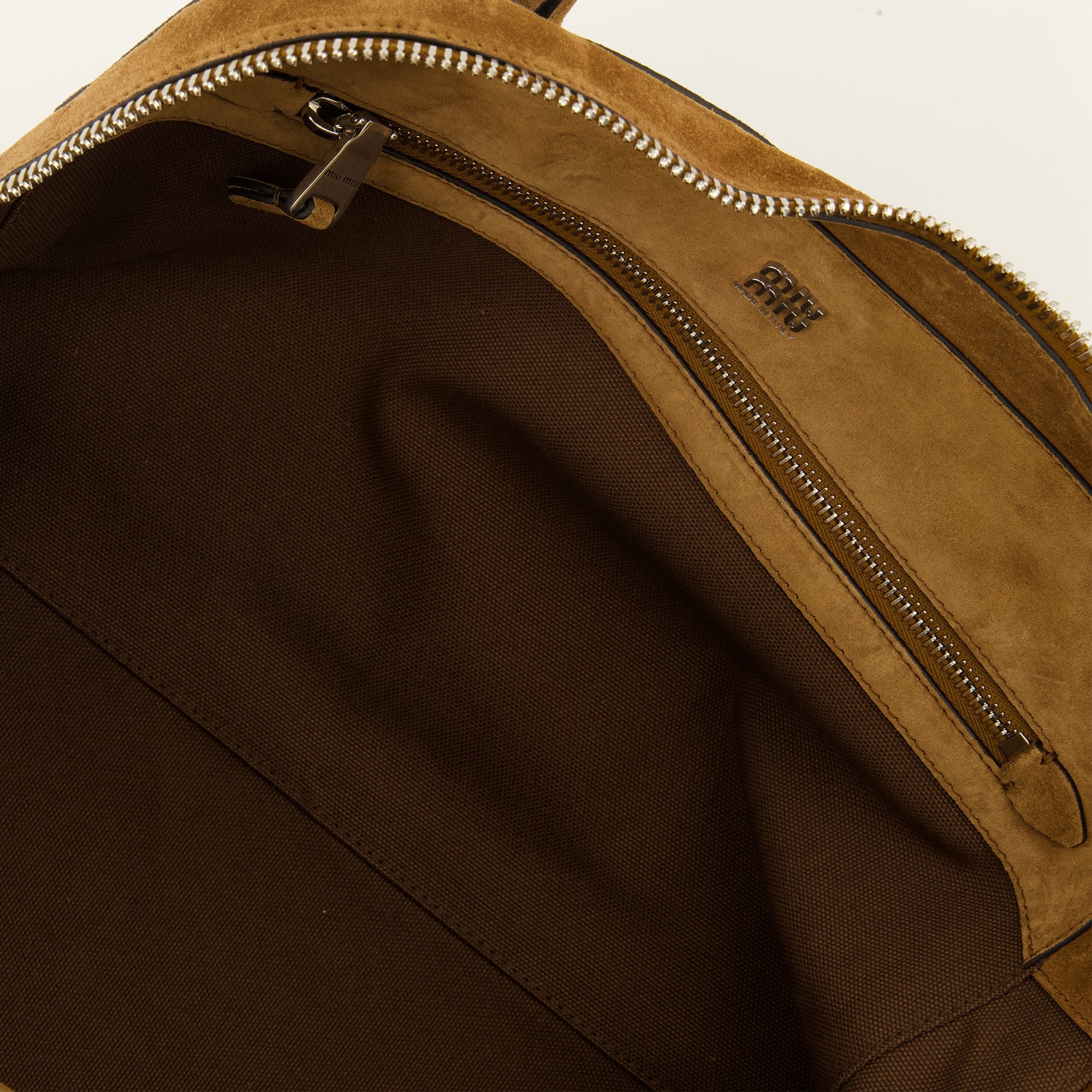 Sacs à main et épaule Vivant Bag em Camurça Castanha Miu Miu Marron Femme