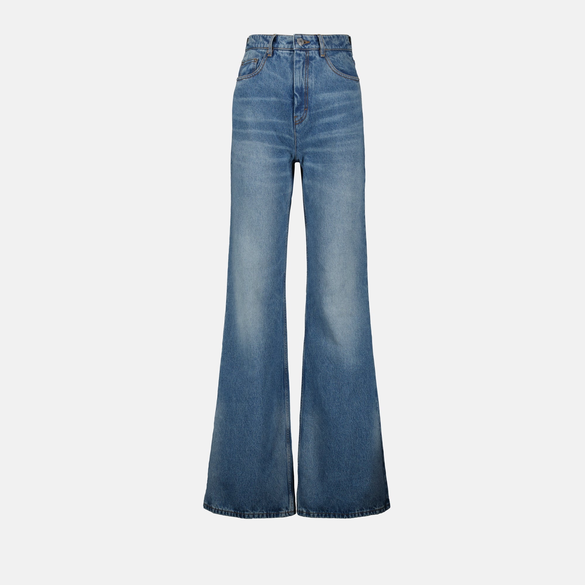 Pantaloni Jeans svasati Ami PARIS Blu Femme