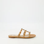 Offene schuhe Rockstud Sandalen Valentino Garavani Braun Femme
