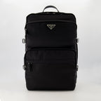 バックパック ブラック リナイロン バックパック Prada 黒 Homme