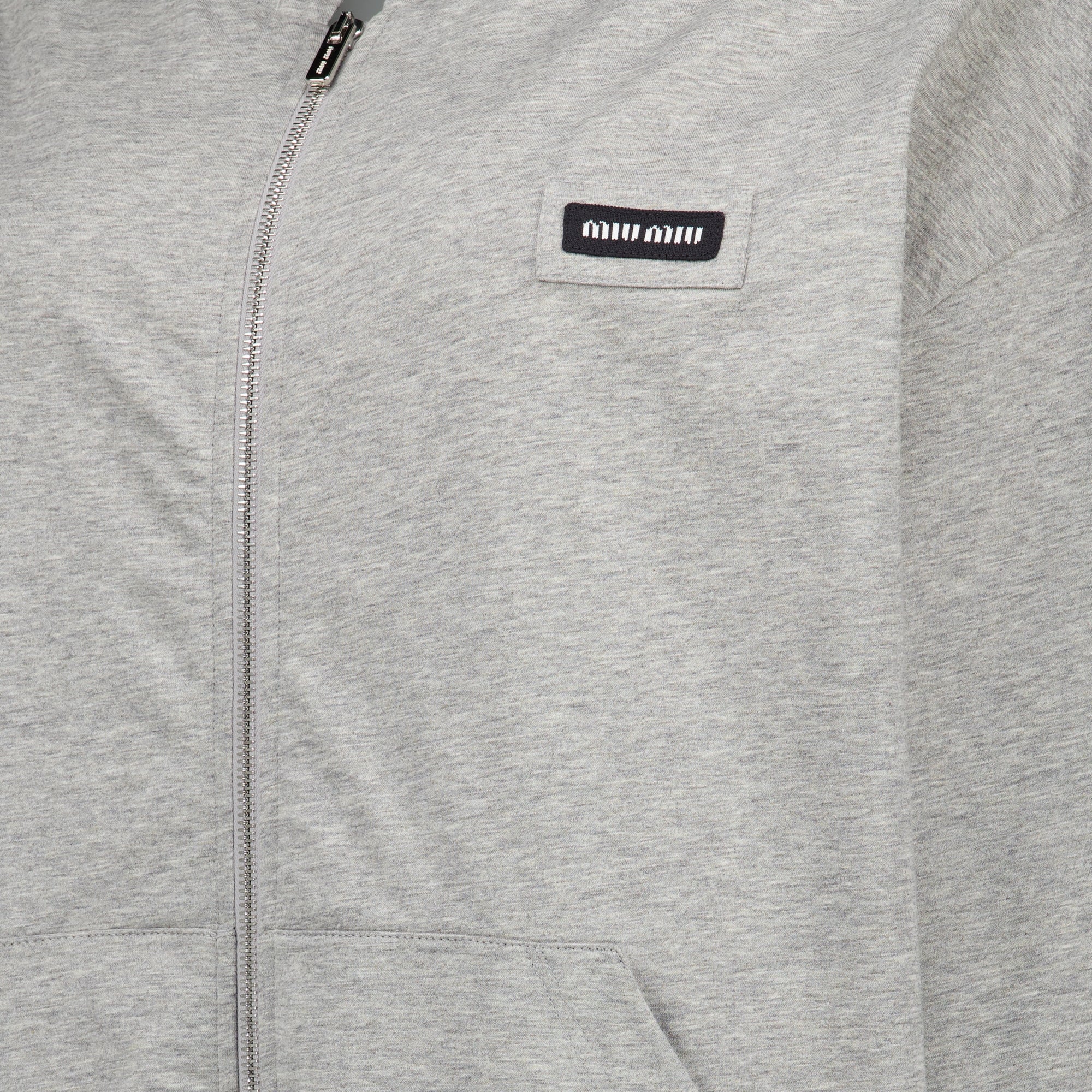 Sweatshirts Casaco de Moletão Cinzento com Capuz Miu Miu Gris Femme