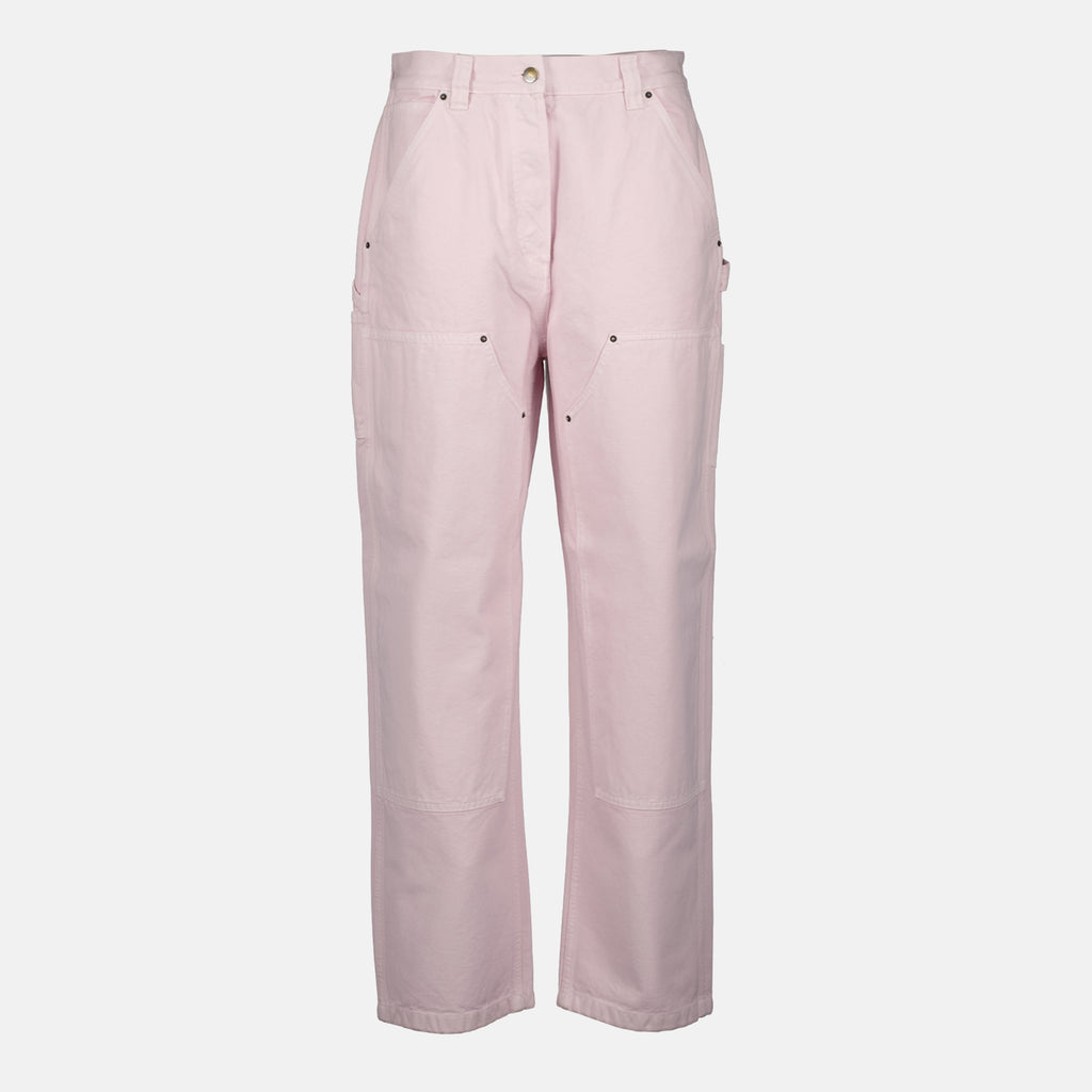 Image of the pink cargo pants by Prada for Women - Spring-Summer 2026 - Front View