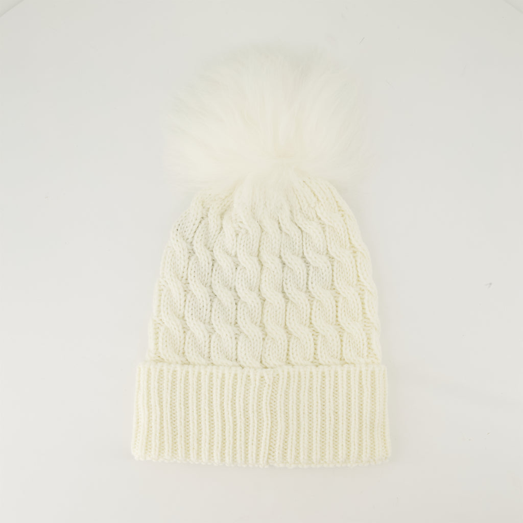 모자, 캡 및 비니 Bonnet à pompon Moncler Grenoble 하얀색 Femme