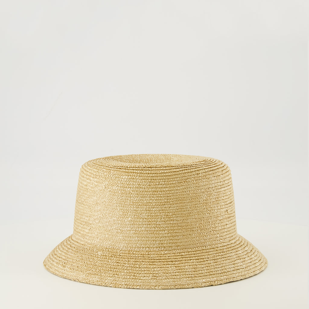 Image de l'article Bob Maglina en paille de la marque Saint Laurent pour Homme - Saison Printemps-Été 2026 - Vue de Dos