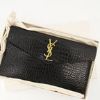 Pochettes Uptown Clutch Saint Laurent Noir Femme