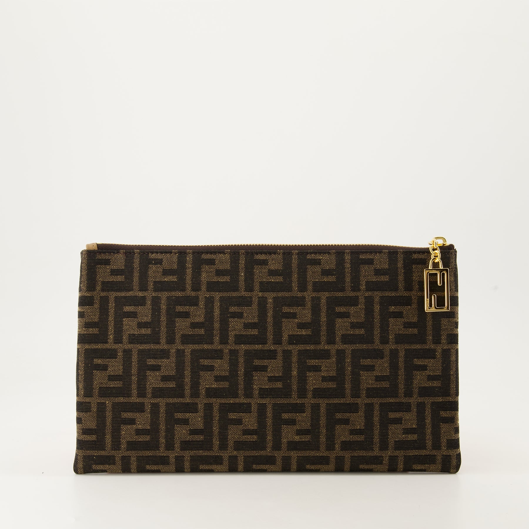 Bustine Pochette baguette imprimé FF Fendi Marrone Femme