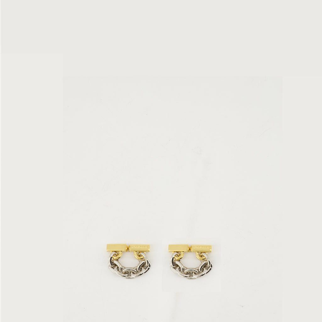 Joias Boucles d'oreilles Chain Link Rabanne Prata Femme