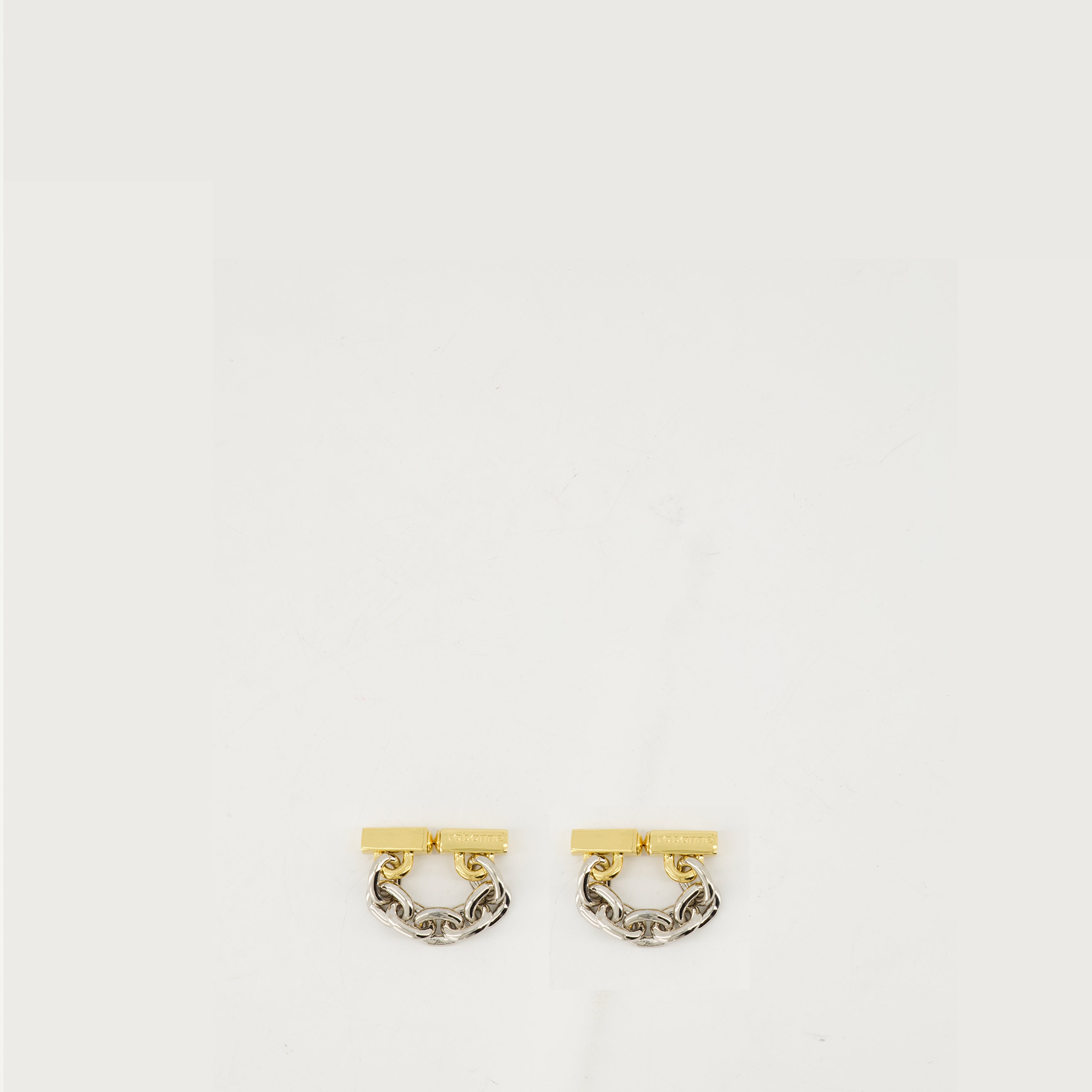 Joias Boucles d'oreilles Chain Link Rabanne Prata Femme