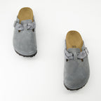 Zapatos abiertos Mules Trenzados Boston Birkenstock Gris Femme