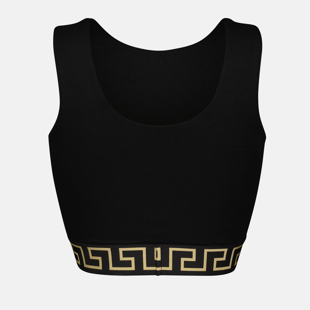 Tops Brassière Medusa Greca Versace Noir Femme