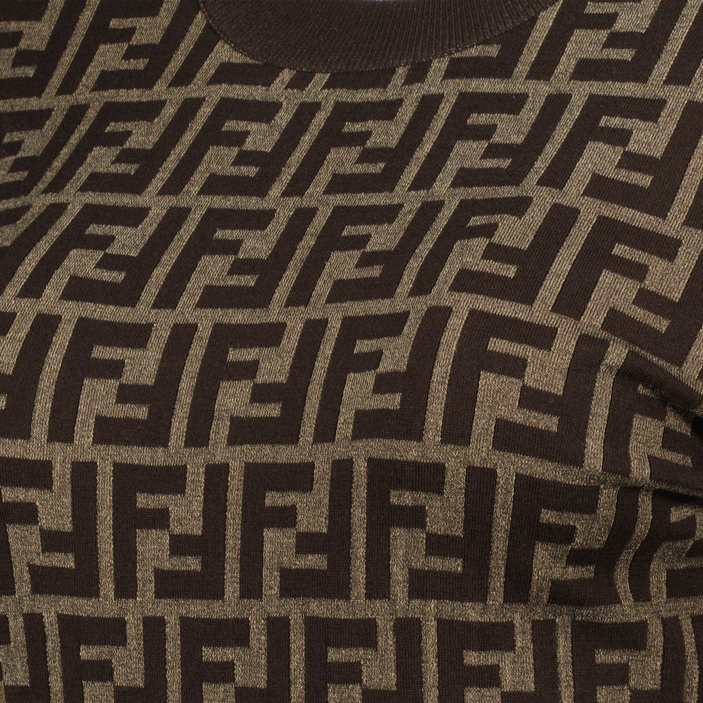 T-shirt Pullover in Cotone FF Fendi Marrone Femme